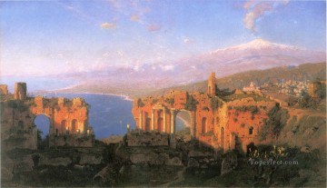 William Stanley Haseltine Painting - Teatro Griego en Taormina escenografía Luminismo William Stanley Haseltine